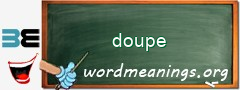 WordMeaning blackboard for doupe